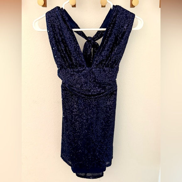 NWT That’s So Fetch Harper Sequin Mini Navy Dress Size S - Picture 12 of 13